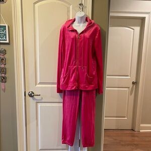 Lilly Pulitzer Pink velour Pantsuit